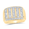14kt Yellow Gold Mens Round Diamond Band Ring 3 Cttw