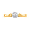 10kt Yellow Gold Womens Round Diamond Solitaire Promise Ring 1/10 Cttw