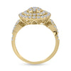 14kt Yellow Gold Round Diamond Bridal Wedding Ring Band Set 1-1/3 Cttw