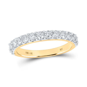 14kt Yellow Gold Womens Round Diamond Wedding Band 7/8 Cttw