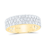 14kt Yellow Gold Mens Round Diamond Pave Band Ring 2-7/8 Cttw