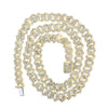 10kt Yellow Gold Mens Round Diamond Cuban Link Chain Necklace 8 Cttw