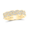 10kt Yellow Gold Womens Round Diamond Braid Band Ring 1/3 Cttw