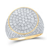 10kt Yellow Gold Mens Round Diamond Circle Ring 4 Cttw