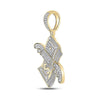 10kt Yellow Gold Mens Round Diamond Flying Dollar Money Charm Pendant 1/2 Cttw