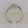 10kt Yellow Gold Womens Round Diamond Heart Ring 1/4 Cttw