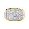 10kt Yellow Gold Mens Round Diamond Cluster Ring 2 Cttw