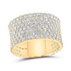 10kt Yellow Gold Mens Round Diamond Pave Band Ring 5-5/8 Cttw