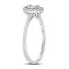 14kt White Gold Womens Round Diamond Oval Cluster Ring 1/6 Cttw