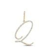 10kt Yellow Gold Womens Round Diamond Initial Q Letter Pendant 1/2 Cttw