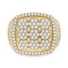 14kt Yellow Gold Mens Round Diamond Cluster Square Ring 3-3/8 Cttw