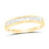 14kt Yellow Gold Womens Baguette Diamond Wedding Band 1/4 Cttw