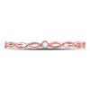 10kt Rose Gold Womens Round Diamond Stackable Band Ring .01 Cttw