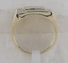 10kt Yellow Gold Mens Round Diamond Square Ring 1/2 Cttw