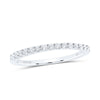 10kt White Gold Womens Round Diamond Wedding Single Row Band 1/4 Cttw