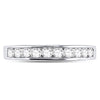 14kt White Gold Womens Round Diamond Wedding Channel Set Band 1/2 Cttw