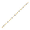 10kt Yellow Gold Womens Round Diamond Geometric Fashion Bracelet 1/2 Cttw