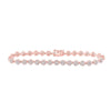 10kt Rose Gold Womens Round Diamond Fashion Bracelet 2-7/8 Cttw