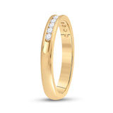 14kt Yellow Gold Womens Round Diamond Wedding Band 1/4 Cttw