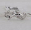 10kt White Gold Womens Round Diamond Dolphin Ring 1/20 Cttw