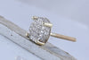 10kt Yellow Gold Round Diamond Cluster Earrings 1/10 Cttw