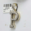 10kt Yellow Gold Mens Round Diamond Initial P Charm Pendant 1-5/8 Cttw