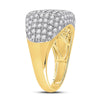 10kt Yellow Gold Mens Round Diamond Fashion Ring 2-1/4 Cttw