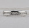 Sterling Silver Womens Round Diamond Single Row Band Ring 1/6 Cttw