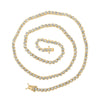 10kt Yellow Gold Mens Round Diamond 16-inch Tennis Chain Necklace 4-3/8 Cttw