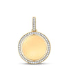 10kt Yellow Gold Mens Round Diamond Picture Memory Charm Pendant 1-3/8 Cttw