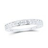 10kt White Gold Womens Round Diamond Band Ring .03 Cttw