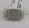 10kt Yellow Gold Mens Round Diamond Fashion Cluster Ring 1/2 Cttw