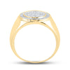 10kt Yellow Gold Mens Round Diamond Circle Ring 1/3 Cttw