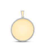14kt Yellow Gold Mens Round Diamond Memory Circle Charm Pendant 1 Cttw