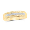 10kt Yellow Gold His Hers Round Diamond Square Matching Wedding Set 3/4 Cttw