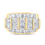 14kt Yellow Gold Mens Round Diamond Band Ring 4 Cttw