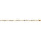 10kt Yellow Gold Womens Round Diamond Infinity Tennis Bracelet 1/4 Cttw