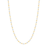 10kt Yellow Gold Mens Round Diamond 18-inch Ball Link Chain Necklace 4 Cttw