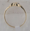 10kt Two-tone Gold Womens Round Diamond Heart Frame Ring 1/12 Cttw