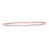 14kt Rose Gold Womens Round Diamond Single Row Tennis Bracelet 3 Cttw