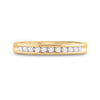 14kt Yellow Gold Womens Round Diamond Wedding Band 1/4 Cttw