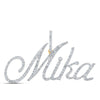 10kt Yellow Gold Womens Round Diamond MIKA Name Pendant 7/8 Cttw