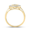 10kt Yellow Gold Womens Round Diamond Circle Ring 1/10 Cttw