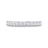 14kt White Gold Womens Round Diamond Single Row Band Ring 1/2 Cttw