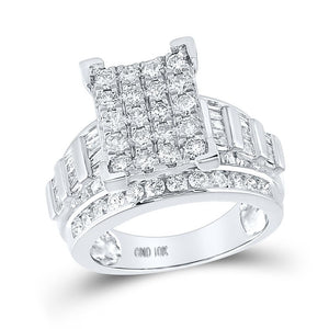 10kt White Gold Round Diamond Bridal Wedding Engagement Ring 2 Cttw