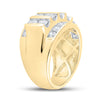 14kt Yellow Gold Mens Round Diamond Band Ring 4 Cttw