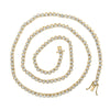 10kt Yellow Gold Mens Round Diamond 18-inch Tennis Chain Necklace 4-5/8 Cttw
