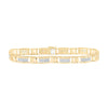 10kt Yellow Gold Mens Round Diamond 8.5-inch Link Bracelet 1-1/4 Cttw