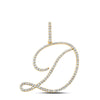 10kt Yellow Gold Womens Round Diamond D Initial Letter Pendant 5/8 Cttw