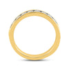 14kt Yellow Gold Womens Round Diamond Channel-set 4mm Wedding Band 3/4 Cttw